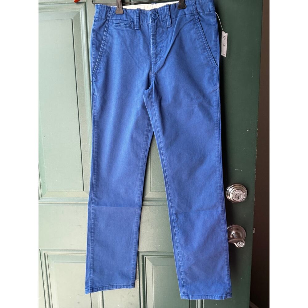 NWT Gap Kids Lived-In Straight Chino Pants 12 Khaki Boys 2016  adjustable waist